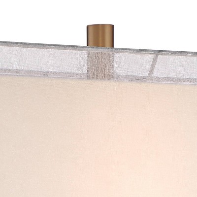 Vienna 29" Tall Clear Crystal Glass Table Lamp with Double White Shade