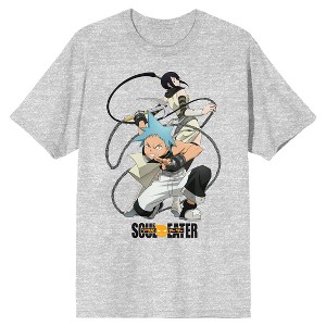 Soul Eater Tsubaki Nakatsukasa Men's Athletic Heather Crew Neck Short Sleeve T-shirt - 1 of 2
