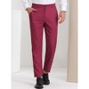 Lars Amadeus Men's Plaid Flat Front Business Dress Suit Pants - 2 of 4