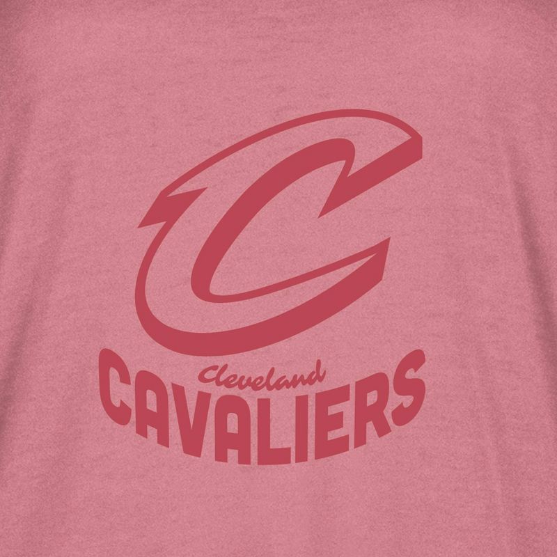 NBA Cleveland Cavaliers Women&#39;s Short Sleeve Vintage Logo Tonal Crew T-Shirt, 4 of 5