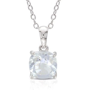 EVERLY JEWELRY | Sterling Silver Solitaire Pendant with Gemstone – Multiple Stone Options - 1 of 1
