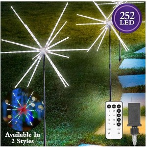 Flipo Multi-Colored Sparkler 126 LED Garden Lights Waterproof Great for Holidays Parties & More Control Brightness & Mode W/Remote Control - 1 of 4