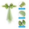 Unique Bargains Mesh Yarn Floating Chair Bands Decoration Stretch Satin Chair Sashes Bows - 4 of 4
