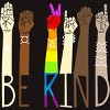 Adult Design By Humans Pride Be Kind Sign Language By Avocato T-Shirt - 2 of 2