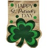 Briarwood Lane Happy St. Patrick's Day Shamrock Burlap Garden Flag 18" x 12.5" - 3 of 4