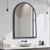 2 Pieces 31 In.H X 24 In.W Black Aluminum Alloy Thin Edge Right Angle Arched Hanging Mirror Frame Wall Mirror - 2 of 4