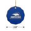 Hofstra University Lions Logo Porcelain Scalloped Holiday Christmas Tree Ornament - 3 of 4