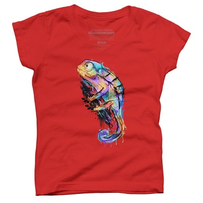 Girl's Design By Humans chameleon By alnavasord T-Shirt