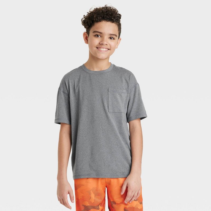 Boys' Short Sleeve Soft Stretch T-Shirt - All In Motion™, 1 of 5