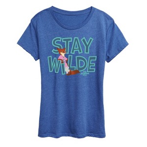 Women's - Zootopia - Nick The Fox Stay Wilde Short Sleeve Graphic T-Shirt - 1 of 4