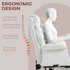 HOMCOM Executive Office Chair, PU Leather Ergonomic Office Desk Chair with Footrest, Reclining and Swivel Chair, White - 4 of 4