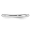 Black Bow Jewelry 2mm Rhodium Plated Sterling Silver Half Round Standard Fit Band - 3 of 4