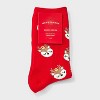 Women's Reindeer Ornament Christmas Crew Socks - Wondershop™ Red/Brown 4-10 - 2 of 3