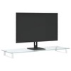 vidaXL Monitor Stand White 39.4 in.x13.8 in.x3.1 in. Tempered Glass and Metal - 3 of 4