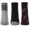 Memoi Women's 3 Pair Pack Coconut Drinks Bamboo Blend Low-Cut Socks Black One Size - 2 of 3