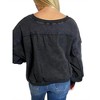 Women's Oversized Off Shoulder V-Neck Long Sleeve Top - eesome - 2 of 2