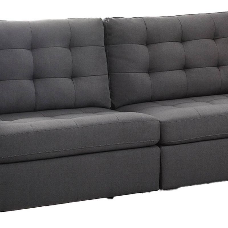 72&#34; Earsom Linen Sofa Gray - Acme Furniture, 5 of 7