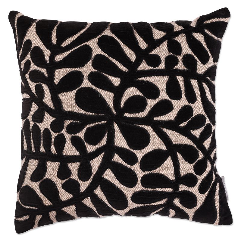 18&#34;x18&#34; Indoor Matisse Square Throw Pillow Black - Pillow Perfect, 1 of 5
