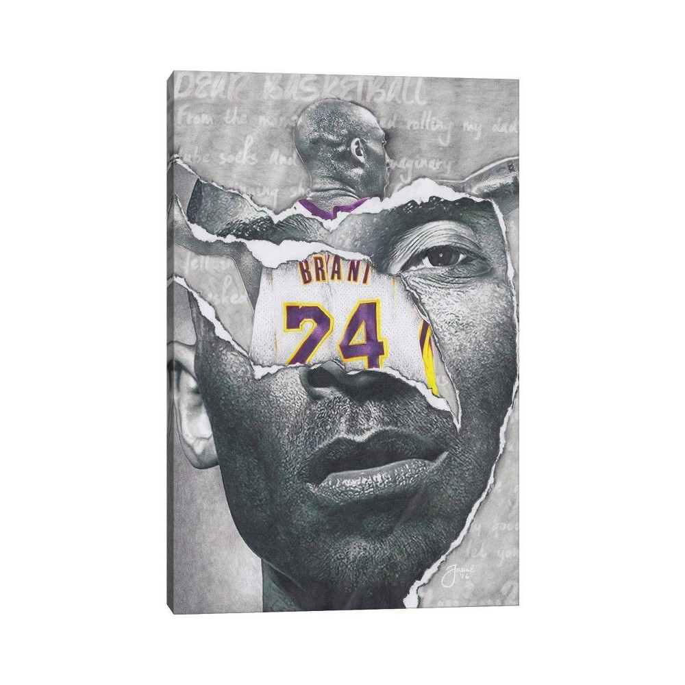18" x 12" x 1.5" Dear Basketball by Josiah Jones Unframed Wall Canvas - iCanvas