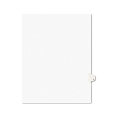 Avery-Style Legal Exhibit Side Tab Dividers 1-Tab Title T Ltr White 25/PK 01420