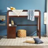 Saracina Home Adyn Contemporary Twin Loft Kids' Bunk Bed with Desk Walnut - 2 of 4