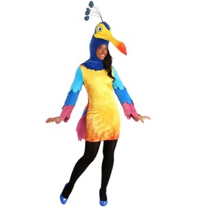 HalloweenCostumes.com Large  Women  Disney Up Kevin Costume Dress for Colorful Adventures,  Blue/Orange/Yellow - 1 of 4
