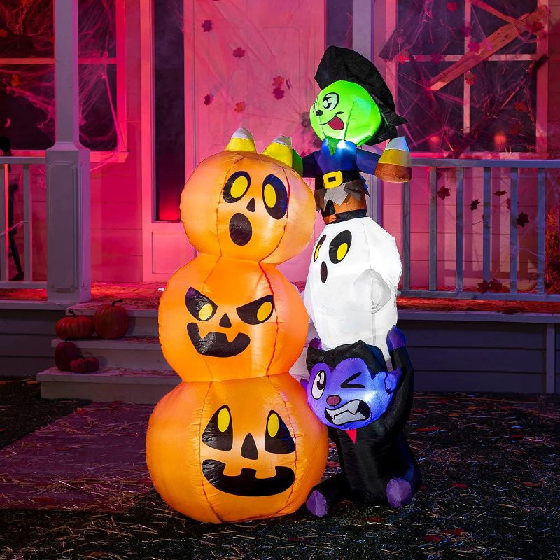 6ft Halloween Inflatable Stacked Characters, 1 of 6