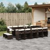 vidaXL 9 Piece Patio Dining Set with Cushions Poly Rattan - 2 of 4