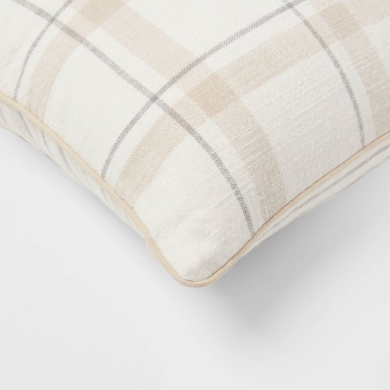 Woven Striped with Plaid Reverse Throw Pillow - Threshold™, 4 of 12