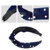 Unique Bargains Women's Bling Twisted Faux Pearl Velvet Headband Hairband Accessories 1.2 Inch Wide 1 Pc - 3 of 4