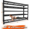 5 Tiers Metal Adjustable Garage Storage Shelving Unit with 2800 LBS Capacity in Black - 3 of 4