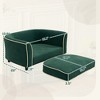 Akoasm Washable And Removable Dog Couch & Bed With Soft Cushion For Small And Medium Pets-Dark Green - 2 of 4