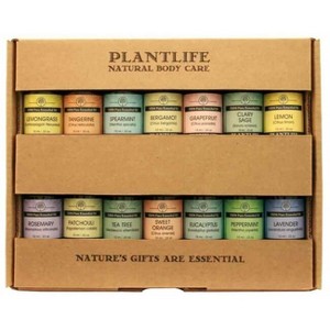 Plantlife Beginner 14-Pack Aromatherapy Essential Oil Set – 100% Pure, Therapeutic Grade, No Additives or Fillers, Made in California, 10 ml - 1 of 2