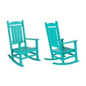 WestinTrends All-Weather Outdoor Patio Poly Classic Porch Rocking Chair (Set of 2) - 1 of 4