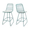 PAGED Counter and Bar Stools with Cushions,Woven Wire Metal Bar Stools,Accent Chairs with Footrest,Water Resistant Cushion - 2 of 4