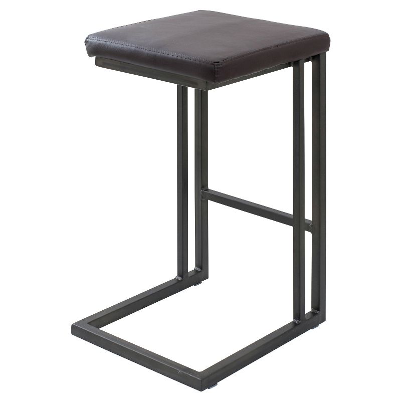 Set of 2 25&#34; Roman Industrial Counter Height Barstool Espresso - LumiSource, 4 of 9