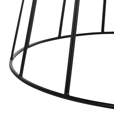 Transitional 35'' Round Beige Wood & Metal Coffee Table