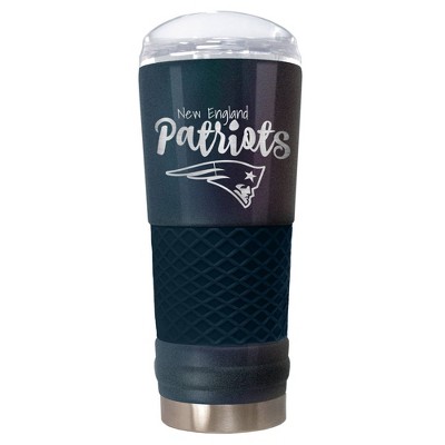  NFL New England Patriots 24oz Onyx Draft Tumbler with Silicone Grip 