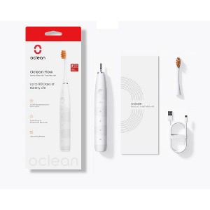 Oclean Flow Electric Toothbrush for Adults,180 Days Battery Life, 5 Modes, IPX7 Waterproof-White - 1 of 4