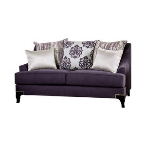 Jerica T Cushion Loveseat Purple - HOMES: Inside + Out