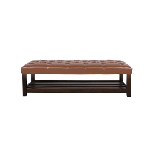 NicBex Modern 60.25" Bedroom Bench Wood Accent Stools with Open Shelf for Bedroom and Entryway - image 1 of 4