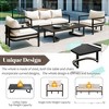 CAVINAS Outdoor Couch Sets with Coffee Table, Steel Balcony Furniture Set, Waterproof Patio Chairs Set of 4 for Backyard - 2 of 4