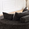 CAVINAS 55''L Chenille Swivel Sofa Chair Fluffy Sleeper 360 Degree Swivel Chair with Pillows for Living Room - 4 of 4