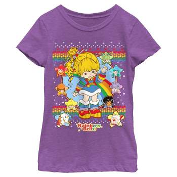 Girl's Rainbow Brite Ugly Sweater Characters T-Shirt