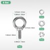 Unique Bargains Stainless Steel Durable Rust-Resistant Eyebolts with Nuts Washers Male Screw for Fastening 10 Pcs - 3 of 4