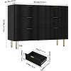 Fluted 6-Drawer Dresser - Modern Storage Chest for Bedroom & Living Room - 2 of 4