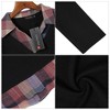 Women's Short Sleeve V-Neck Contrast Collared Shirts Patchwork Work Blouse Tunics Tops - 3 of 4