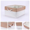 Unique Bargains Fabric Collapsible Storage Organizer Basket with Handles - 2 of 4