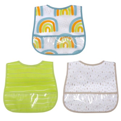 Image of Neat Solutions Toddler Bib Set Peva/Knit Terry - Neutral Rainbow - 3pk