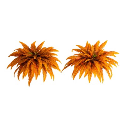 Nearly Natural 48-in Autumn Artificial Fall Boston Fern - Set of 2